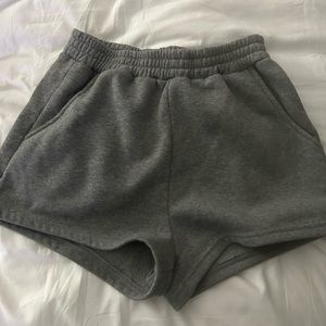 Cute gray high waisted sweat shorts